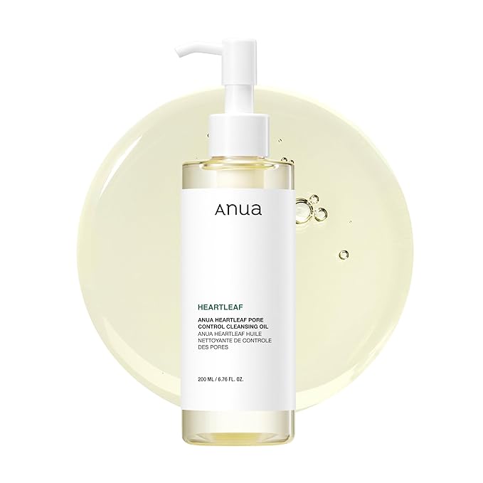 Anua Heartleaf Pore Control Cleansing Oil, Pore Cleanser, Sebum Care, Gentle Melting Oil Cleanser for Face, Safe For All Skin Type, Daily Hydrating Makeup Remover, Korean Skin Care