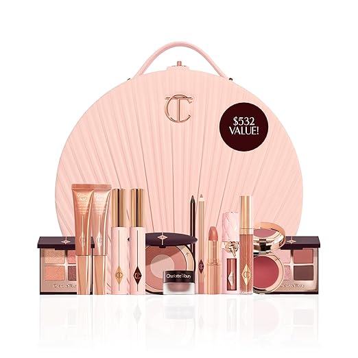 Charlotte Tilbury Pillow Talk Dreams Come True Makeup Kit - Limited Edition 15-Piece Beauty Gift Set with Lip, Eye & Cheek Makeup Essentials in Iconic Nude-Pink Shades (15 Count)